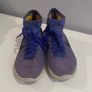 Nike Womens Lunarepic Flyknit Hightop Shoes Purple White Black 818677 501 Size 7